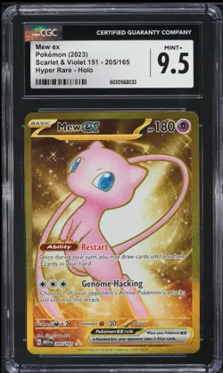 Pokemon TCG Mew ex - 205/165 Scarlet & Violet 151 Metal Card - CGC 9.5 - Image 1