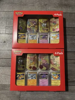 NEW Pokemon 4 Mini Tins 4 Promo Cards Bundle 151 Sam's Club - LOT OF 2 - Image 1