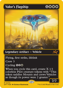 Valor's Flagship (First-Place 434) FOIL Aetherdrift HEAVILY PLD CARD ABUGames - Image 1