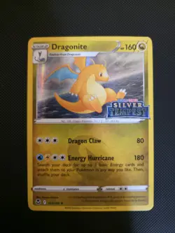 Pokemon TCG Dragonite 131/195 Silver Tempest Rare Holo Stamped Promo Card NM Eng - Image 1