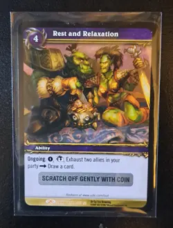 World of Warcraft WoW Rest and Relaxation TCG Loot Card - Unscratched - Image 1