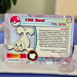 Pokemon #86 SEEL Card Topps 1999 2000 TV Animation Foil Holo - Fast Shipping - Image 2