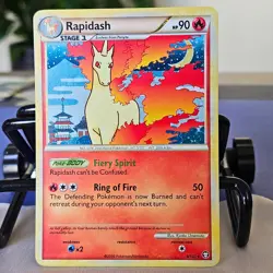 Rapidash 8/102 HGSS Triumphant Holo Rare Pokemon Card - Free Shipping - Image 1