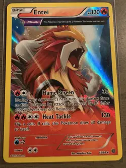 Pokemon TCG Entei Ancient Origins Holo Rare Card 15/98 - Image 1