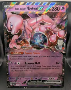 Pokemon TCG SV: Scarlet & Violet Promo Cards #205 Team Rocket's Mewtwo ex JUMBO - Image 1