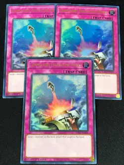 YUGIOH COMPULSORY EVACUATION DEVICE RA01-EN069 1ST ULTRA X3(NM) - Image 1