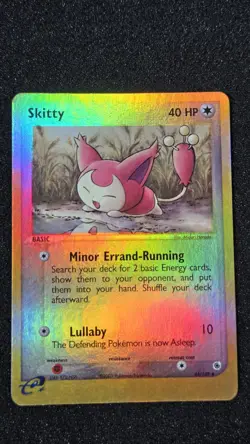 Skitty 44/109 EX Ruby & Sapphire Reverse Holo Uncommon E-Reader Pokemon Card Nm - Image 1