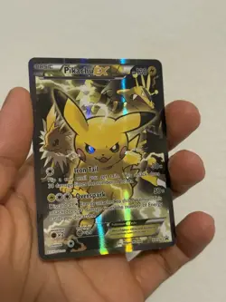 HP Pokemon Pikachu EX XY124 Black Star Promo 2016 Holo Card DMG-HP - Image 1