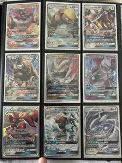 Pokemon TCG 9 Card Lot GX Holo Rare MEWTWO KYUREM LUGIA SCIZOR NM/M - Image 1