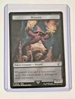 Magic The Gathering Final Fantasy Double Sided Wizard/ Hero Token Creature Foil - Image 3