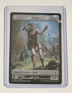 Magic The Gathering Final Fantasy Double Sided Wizard/ Hero Token Creature Foil - Image 4