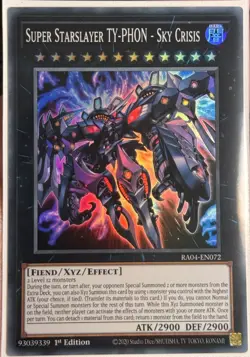 Yu-Gi-Oh Super Starlayer TY-PHON Sky Crisis Super Rare Card RA04-EN072 - Image 1