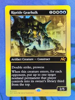 1x FIRST PLACE FOIL Riptide Gearhulk, NM, DFT, Magic: the Gathering, MtG - Image 1
