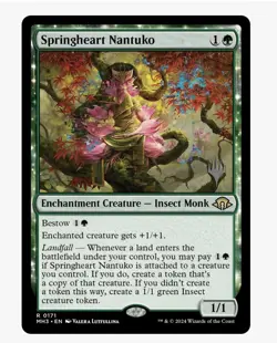 MTG Springheart Nantuko Modern Horizons 3 Regular Green Enchantment - Image 1