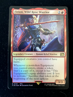 Firion, Wild Rose Warrior MTG Final Fantasy 0137 Foil Rare NM - Image 1