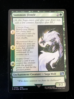 Summon: Fenrir MTG Final Fantasy 0203 Foil Uncommon NM - Image 1