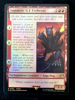 Summon: G.F. Cerberus MTG Final Fantasy 0162 Foil Rare NM - Image 1