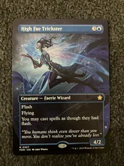 Magic The Gathering MTG - High Fae Trickster (Borderless) - Foundations - Image 1