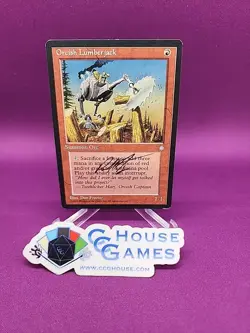 Orcish Lumberjack Ice Age Signed Vintage Dan Frazier MTG Magic *CCGHouse* - Image 1