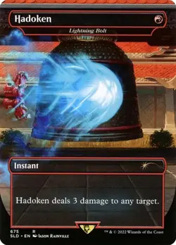 Lightning Bolt "Hadoken" - Foil Extended Art SLD LP MTG - Image 1