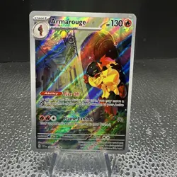 Armarouge Holo Illustration Rare Scarlet & Violet Base Pokemon TCG Card 203/198 - Image 1