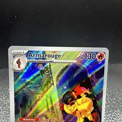 Armarouge Holo Illustration Rare Scarlet & Violet Base Pokemon TCG Card 203/198 - Image 3