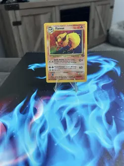 Pokemon TCG Flareon Jungle 3/64 Holo Unlimited Holo Rare - Image 1