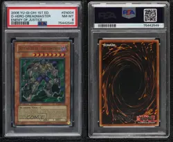 UR - Destiny Hero - Dreadmaster 1st Ed. YuGiOh Enemy of Justice PSA 8 2006 0xr2 - Image 3