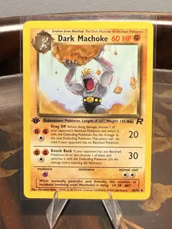 Pokemon TCG Dark Machoke Team Rocket 40/82 1st Edition Vintage WoTC LP - Image 1