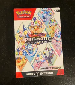 Pokemon TCG: Scarlet & Violet Prismatic Evolutions Booster Bundle (6 Packs) New - Image 1