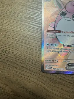 Pokemon TCG Wigglytuff EX 187/165 Scarlet and Violet 151 Full Art Ultra Rare - Image 5