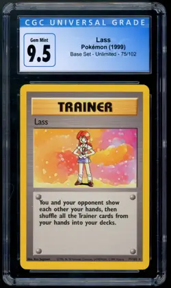 1999 Pokemon Base Set #75 Unlimited Non-Holo LASS CGC 10 Gem Mint (old 9.5) - Image 1