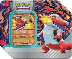 Nintendo Pokemon TCG Paldea Partners Tin Skeledirge ex 5 Booster Packs Promo - Image 1