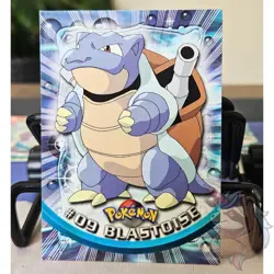 Blastoise #9 Topps 1999 Pokemon TV Animation Vintage - LP - Free Shipping - Image 1