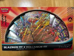Blaziken Ex and Volcanion Ex Premium Collection Box Pokemon TCG Sealed New - Image 1