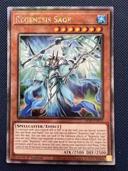 Yugioh Regenesis Sage ALIN-EN014 Quarter Century Secret Rare 1st Edition NM - Image 1