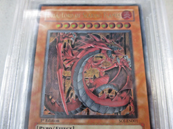 BGS 8.5 Uria Lord of Searing Flames SOI-EN001 1st Ultimate Rare YuGiOh English - Image 3