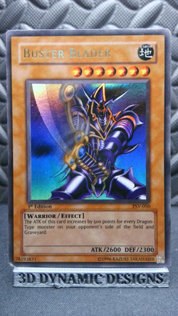 | Yugioh Buster Blader PSV-050 1st Edition Ultra Rare Pharaohs Servant DMG ?? | - Image 1