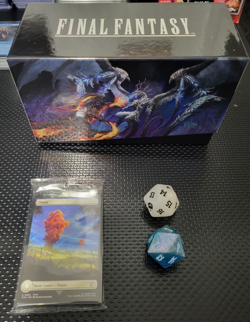 Magic The Gathering Final Fantasy Gift Bundle Dice Lands Card Box No Packs - Image 1