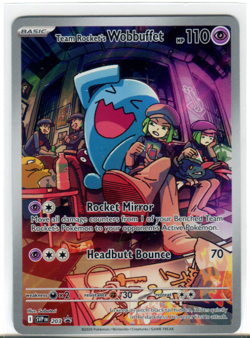 POKEMON TCG - Team Rocket's WOBBUFFET 203 - SV Scarlet & Violet Promo Cards Holo - Image 1