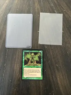 MTG Magic The Gathering Card Reverent Silence FOIL Nemesis Green Common 111/143 - Image 1