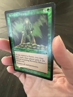 MTG Magic The Gathering Card Reverent Silence FOIL Nemesis Green Common 111/143 - Image 5
