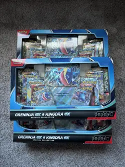 Pokemon Trading Card Game Greninja ex and Kingdra ex Special Collection Box X 5! - Image 1