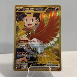 Pokemon TCG Ethan's Ho-Oh EX 239/182 Sv10: Destined Rivals Gold Holo Card NM - Image 1