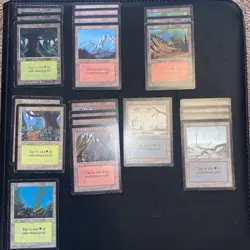 MTG Basic Land Lot Of 22 Forest, Mountain, Swamp - Limited Edition Beta (1993) - Image 1