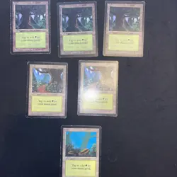 MTG Basic Land Lot Of 22 Forest, Mountain, Swamp - Limited Edition Beta (1993) - Image 2