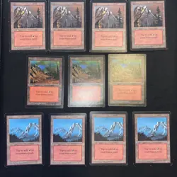 MTG Basic Land Lot Of 22 Forest, Mountain, Swamp - Limited Edition Beta (1993) - Image 3