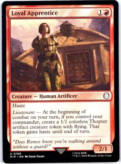 #190 Loyal Apprentice Universes Beyond: Fallout Uncommon - Image 1