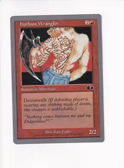 1998 MAGIC THE GATHERING MTG UNGLUED HURLOON WRANGLER (PH) - Image 1
