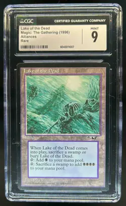 1996 Magic: The Gathering Alliances Lake of Dead #NNO CGC 9 - Image 1